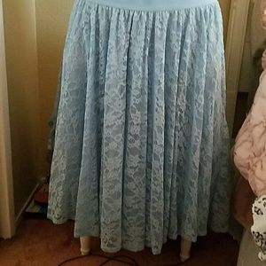 Torrid sz 3 Baby Blue lace skirt